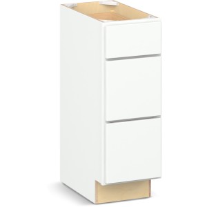 Reliabilt Parkstone II Reliabilt Parkstone II Brilliant White Vanity Base Cabinet, 12-in, 3 Drawers - 641149 | Lowe's Pro Supply